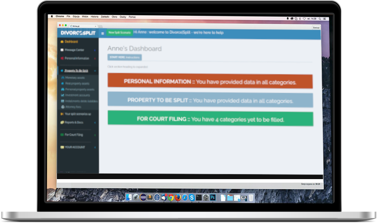 DivorceSplit on laptop