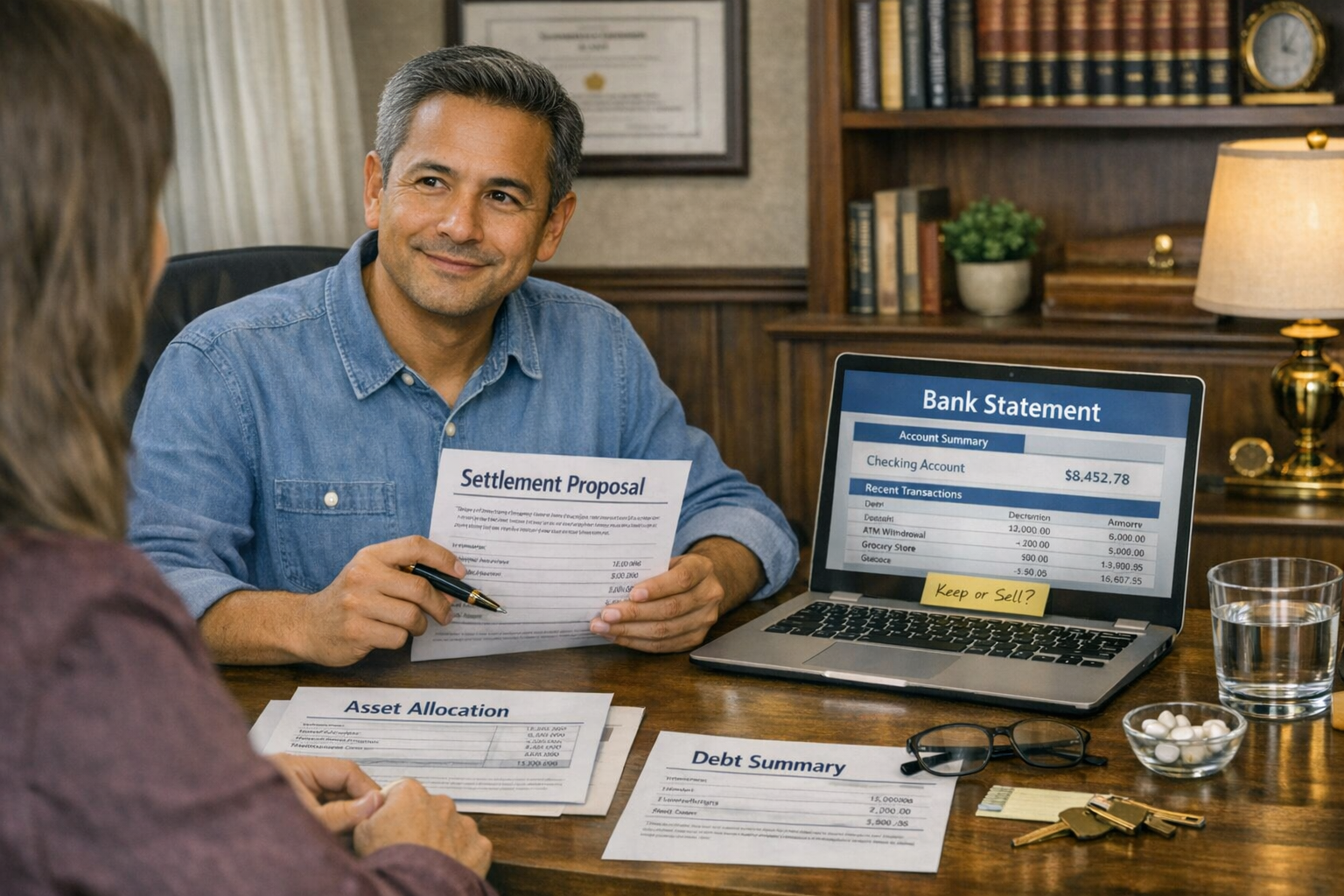 Working with an attorney on the divorce financial settlement